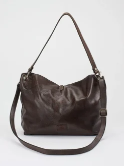 – Schultertasche aus Kalbleder Dunkel-Alchimia Hot