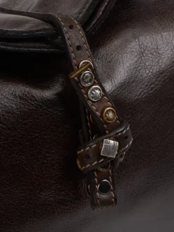 – Schultertasche aus Kalbleder Dunkel-Alchimia Hot