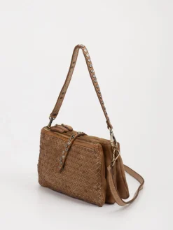 – Schultertasche aus Kalbleder cognac-Alchimia Sale