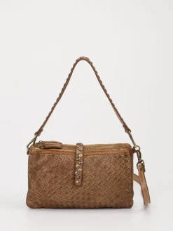 – Schultertasche aus Kalbleder cognac-Alchimia Sale