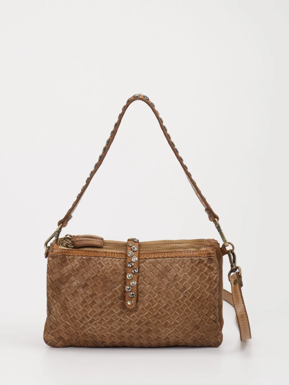 – Schultertasche aus Kalbleder cognac-Alchimia Sale