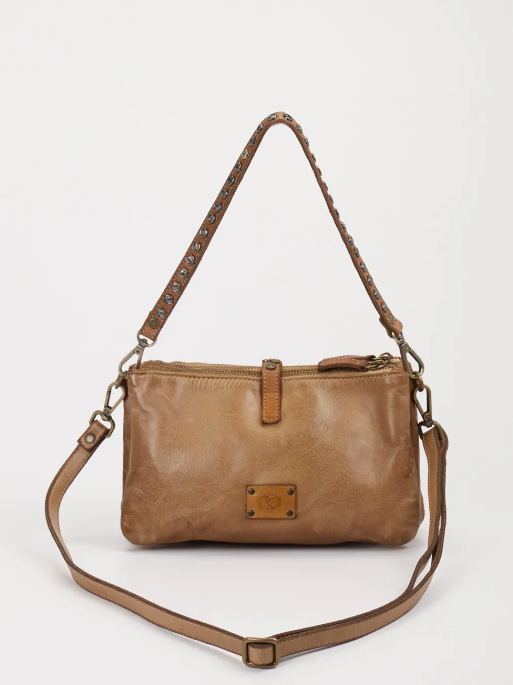 – Schultertasche aus Kalbleder cognac-Alchimia Sale