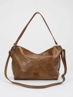 – Schultertasche aus Kalbleder cognac-Alchimia Sale