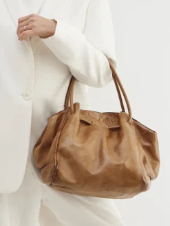 – Shopper aus Kalbleder Cognac-Alchimia Sale