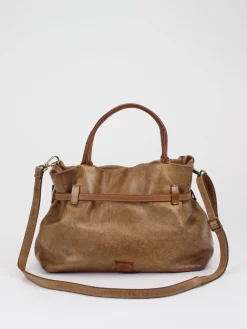 – Shopper Bag aus Kalbleder Cognac-Alchimia Outlet