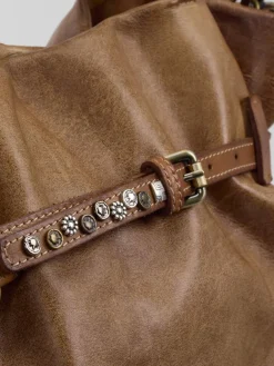 – Shopper Bag aus Kalbleder Cognac-Alchimia Outlet