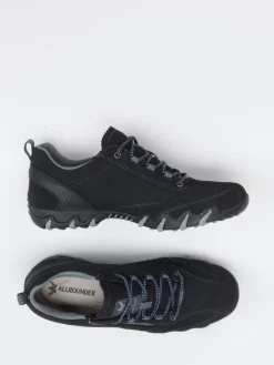 – Wanderschuh aus Veloursleder Schwarz-Allrounder Hot