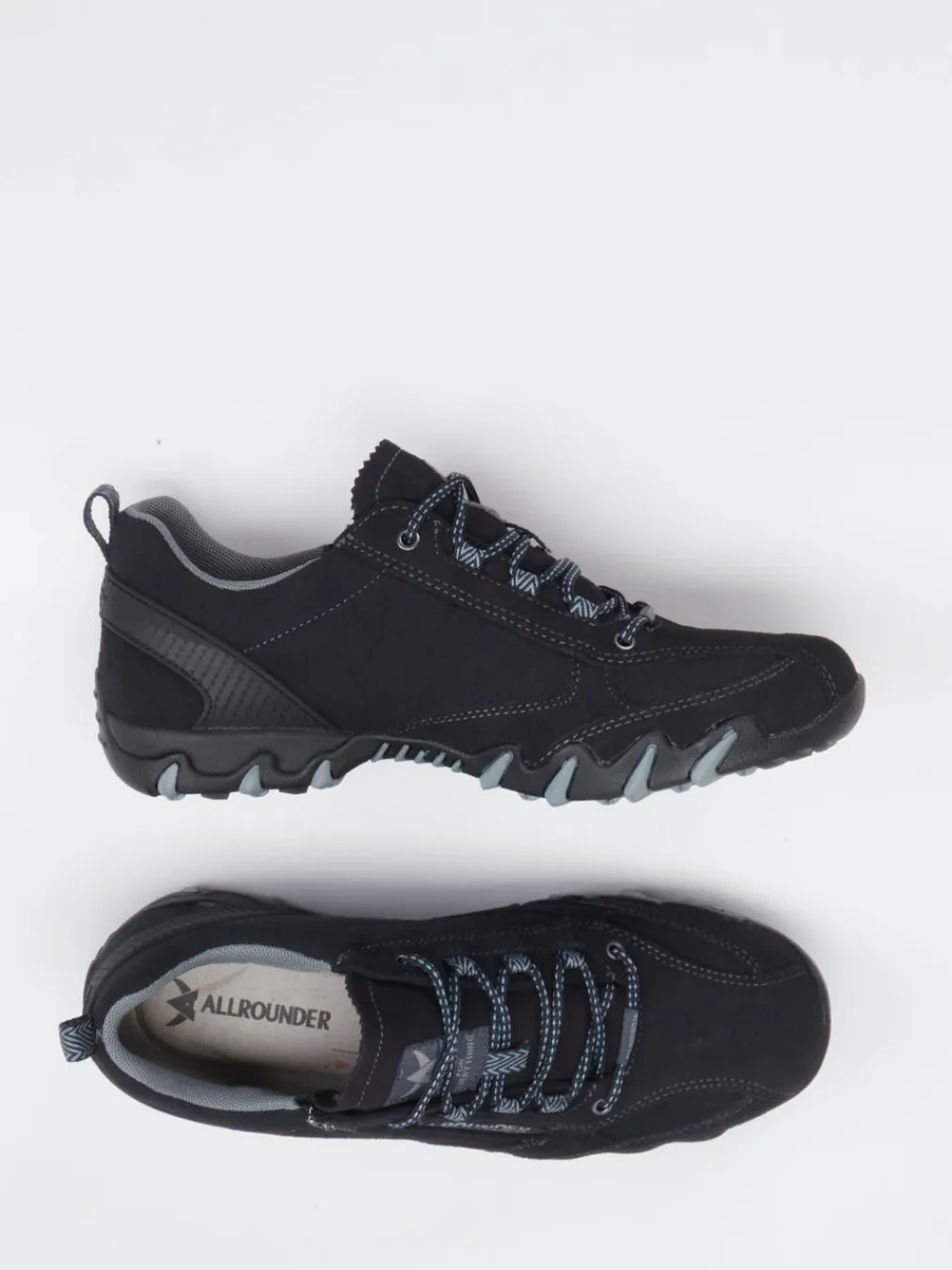 – Wanderschuh aus Veloursleder Schwarz-Allrounder Hot