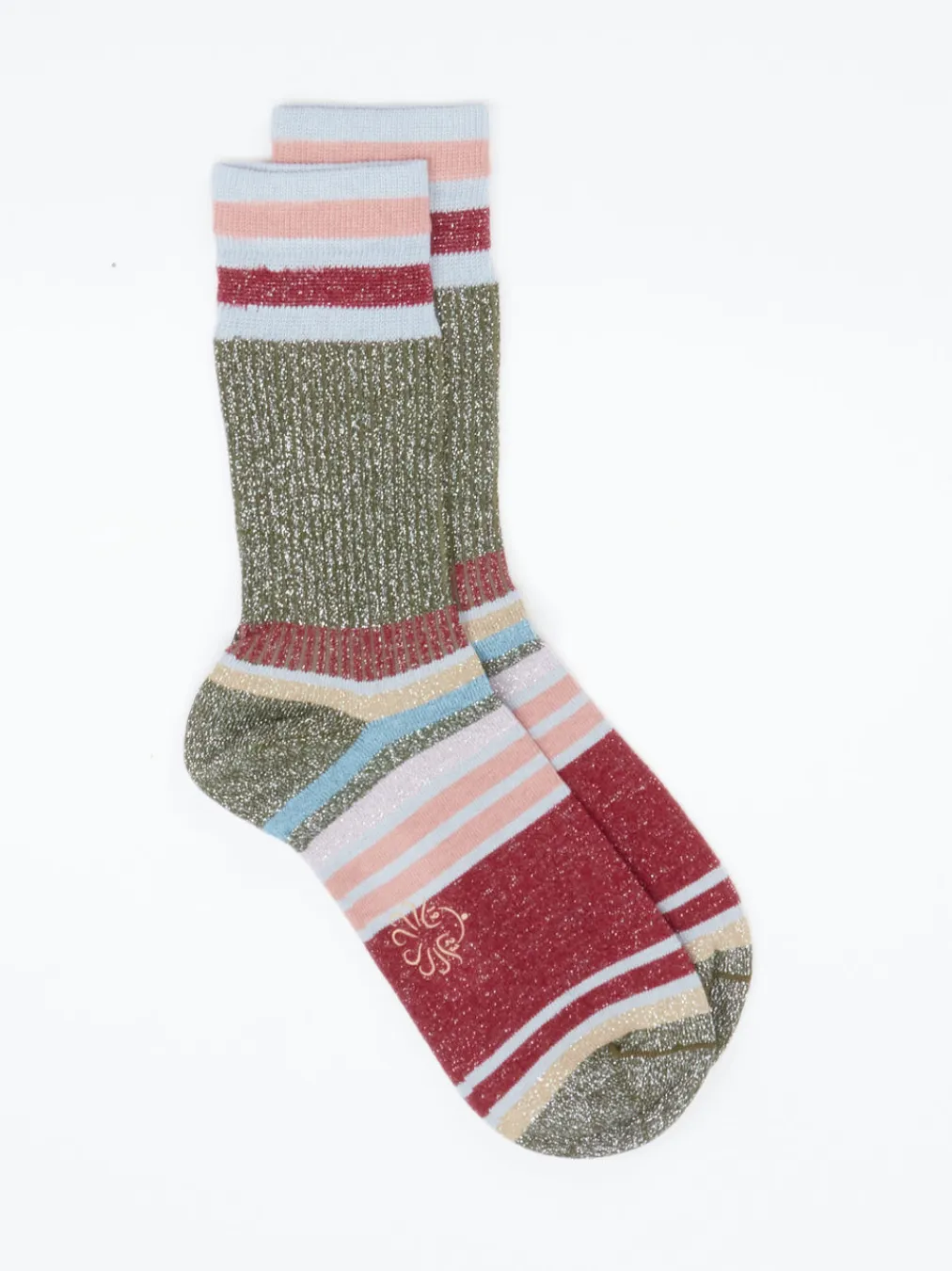 – Crew-Socken aus Textil in Glitzeroptik-Alto Milano