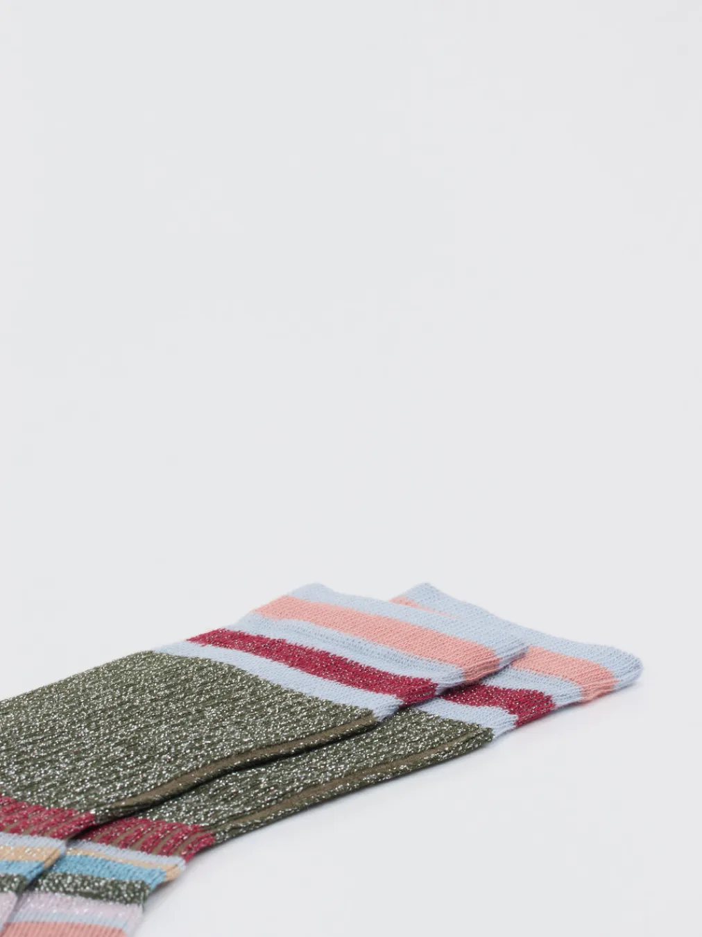 – Crew-Socken aus Textil in Glitzeroptik-Alto Milano