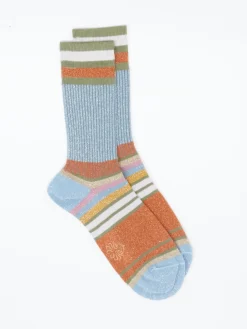 – Crew-Socken aus Glitzergarn und Baumwolle-Alto Milano