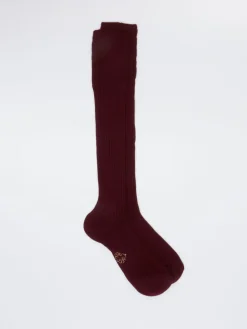 – Kniestrümpfe aus Baumwolle in Bordeaux-Alto Milano Clearance