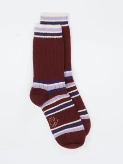 – Socken aus Wolle mit Ringelstruktur-Alto Milano Clearance
