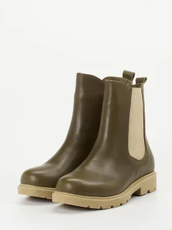 – Chelsea-Stiefeletten aus Kalbleder oliv-Andrea Conti Hot