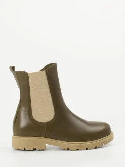 – Chelsea-Stiefeletten aus Kalbleder oliv-Andrea Conti Hot