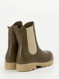 – Chelsea-Stiefeletten aus Kalbleder oliv-Andrea Conti Hot