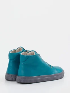 – High-Top Sneaker aus Kalbleder petrol-Andrea Conti Best