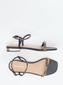 – Abendsandale aus Metallicleder-Andrea Puccini Hot