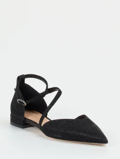 – Ballerinas aus Metallic-Textil in-Andrea Puccini New