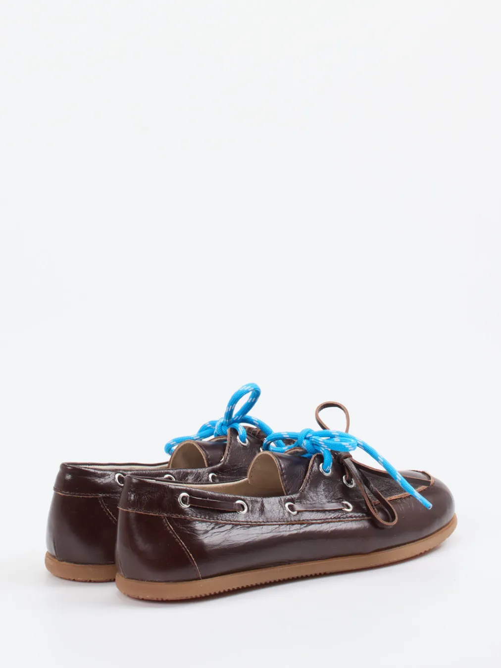 – Bootsschuh aus Kalbleder Dunkel-Andrea Puccini Outlet