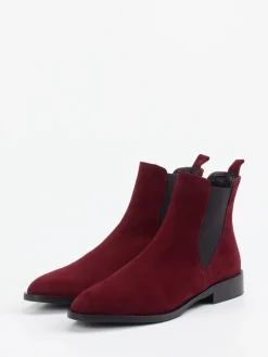 – Chelsea Boots aus Veloursleder Bordeaux-Andrea Puccini New
