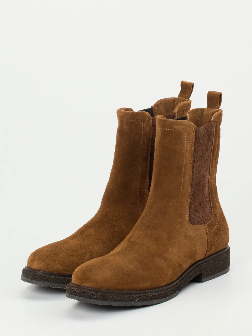 – Chelsea Boots aus Veloursleder cognac-Andrea Puccini Discount