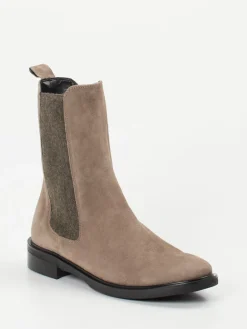 – Chelsea Boots aus Veloursleder Taupe-Andrea Puccini Best