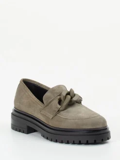 – Chunky-Loafer aus Veloursleder steingrau-Andrea Puccini