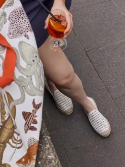 – Espadrilles aus Textil mit Juteplateau-Andrea Puccini Clearance