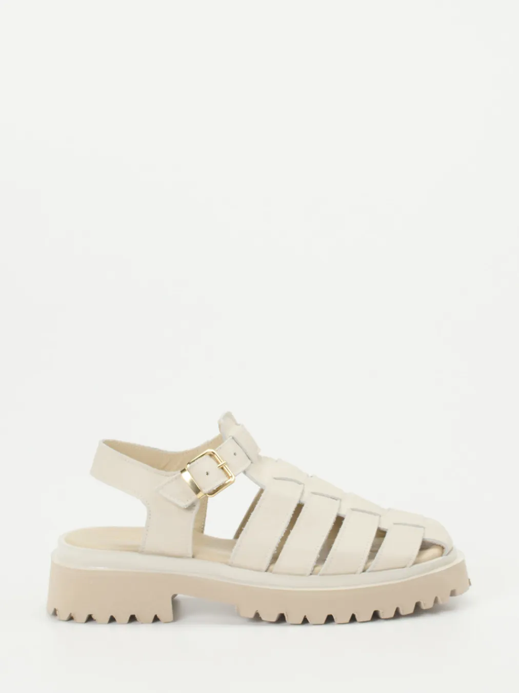 – Fischersandalen aus Lammleder Cremeweiß-Andrea Puccini Hot