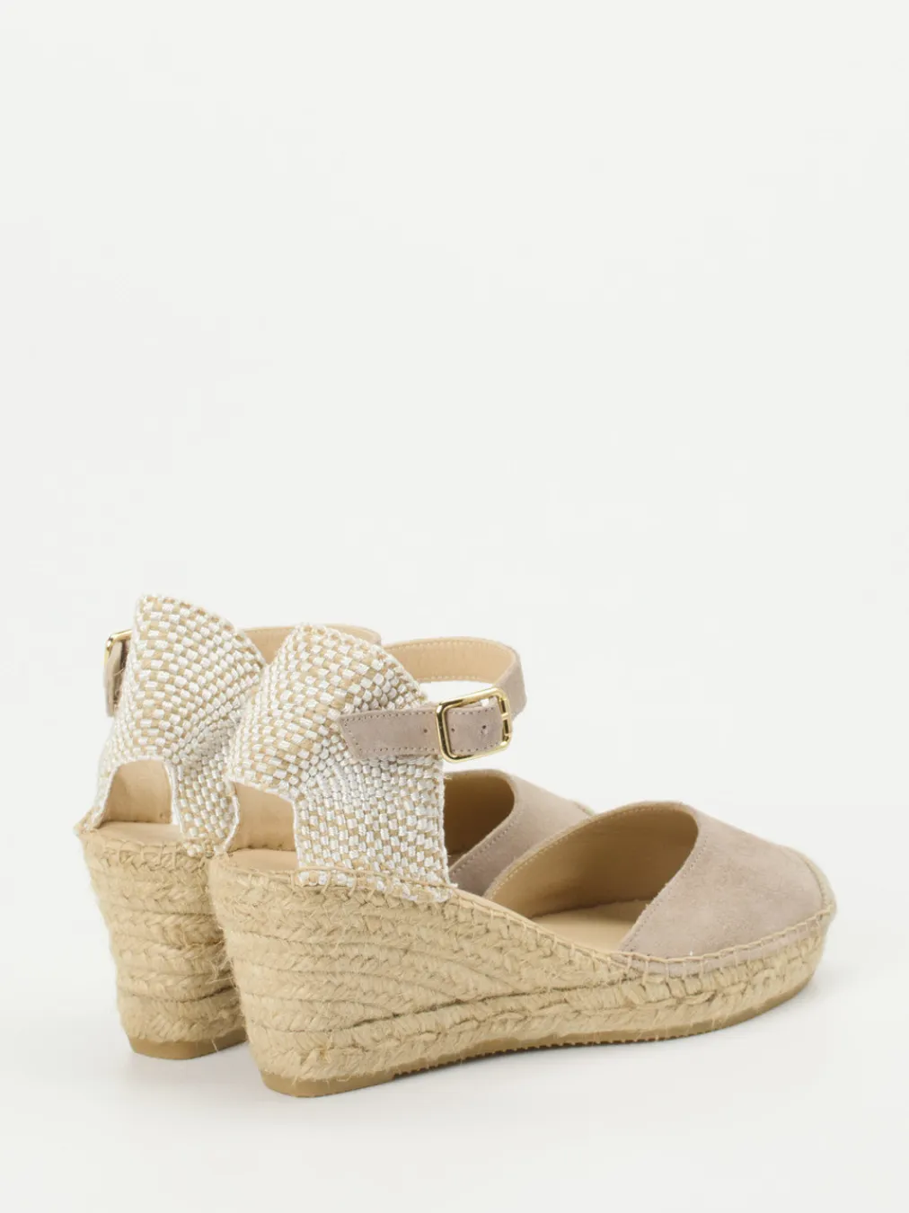 – Keilsandalette aus Veloursleder taupe-Andrea Puccini Clearance