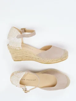 – Keilsandalette aus Veloursleder taupe-Andrea Puccini Clearance