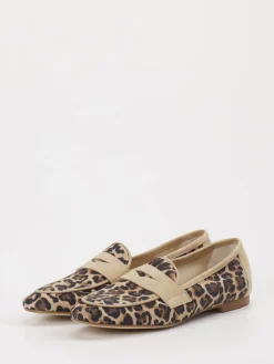 – Loafer aus Kalbleder mit Leomuster-Andrea Puccini Outlet