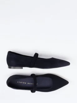 – Mary Jane Ballerinas aus Veloursleder-Andrea Puccini Best
