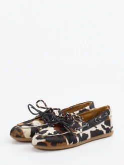 – Mokassin aus Fellimitat mit Animal Print-Andrea Puccini Online