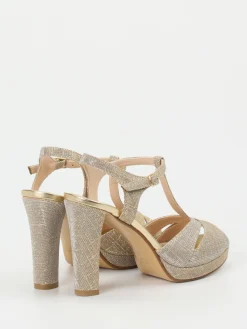 – Plateau-Sandaletten aus Metallicleder-Andrea Puccini