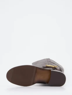 – Reitstiefel aus Glattleder Dunkel-Andrea Puccini Clearance