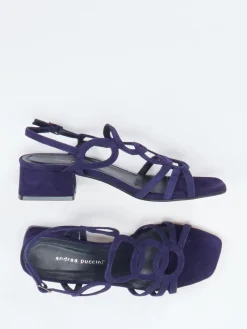 – Sandalette aus Veloursleder Tief-Andrea Puccini Online