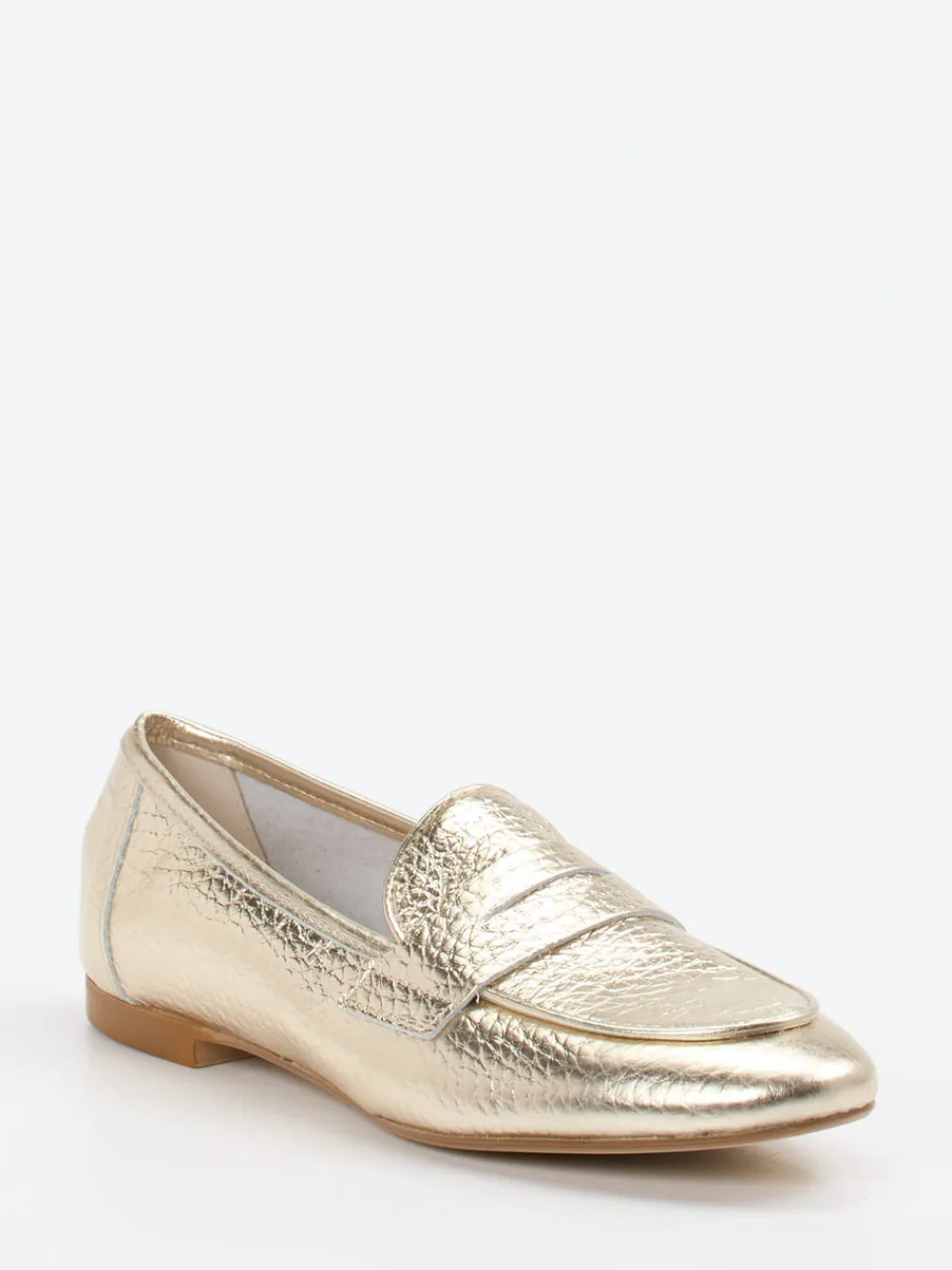 – Slipper aus Metallicleder goldfarben-Andrea Puccini Hot