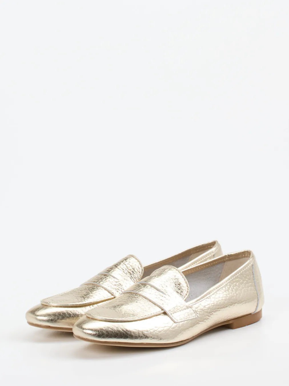 – Slipper aus Metallicleder goldfarben-Andrea Puccini Hot