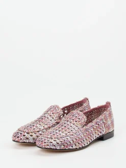 – Slipper aus Flechtleder in Rosé-Metallic-Andrea Puccini Clearance