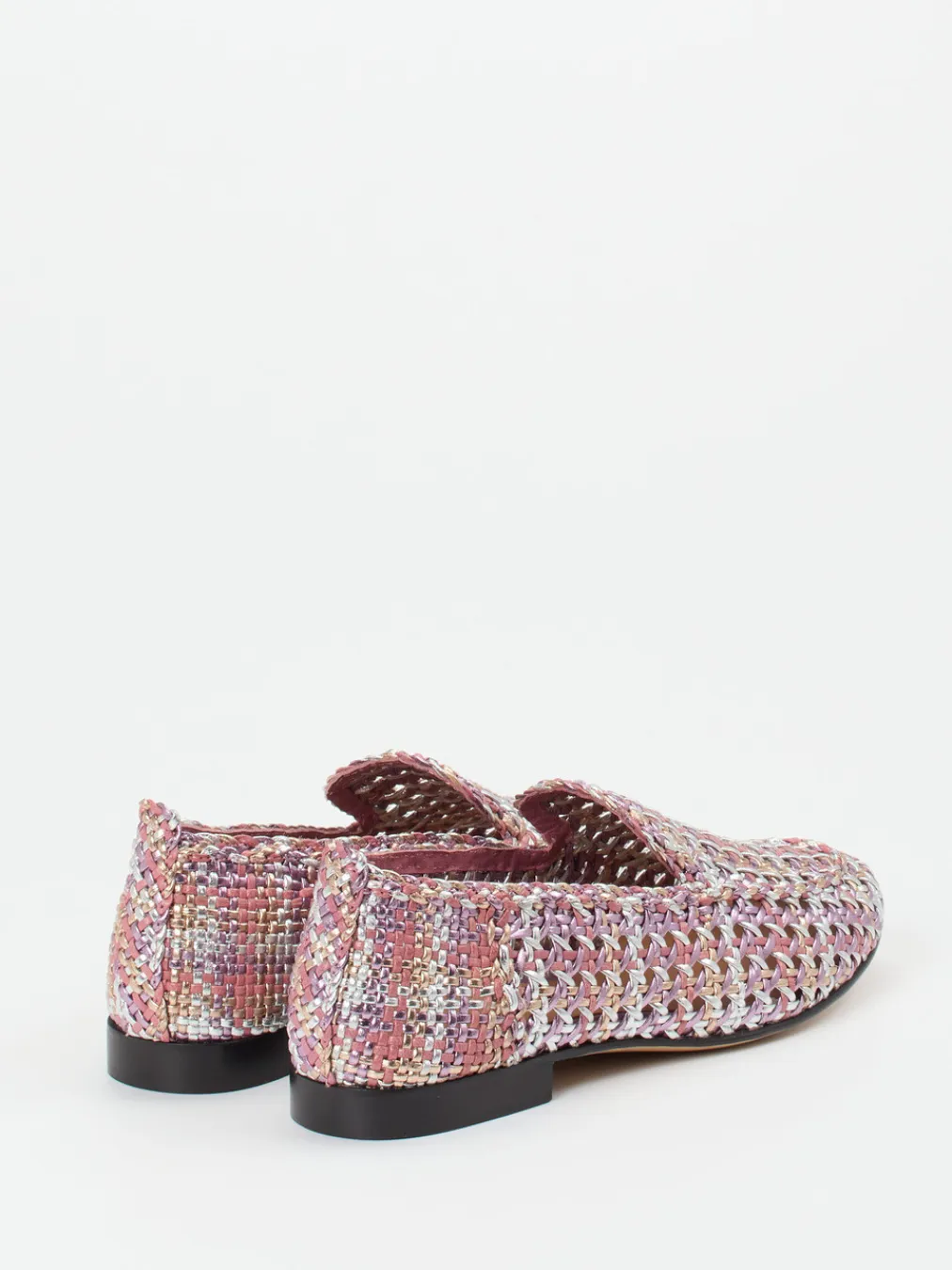 – Slipper aus Flechtleder in Rosé-Metallic-Andrea Puccini Clearance