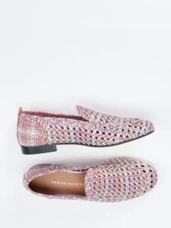 – Slipper aus Flechtleder in Rosé-Metallic-Andrea Puccini Clearance