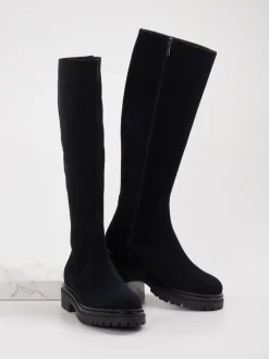 – Stiefel aus Veloursleder schwarz-Andrea Puccini Online