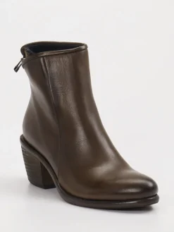 – Stiefelette aus Leder in Dunkel-Andrea Puccini Discount