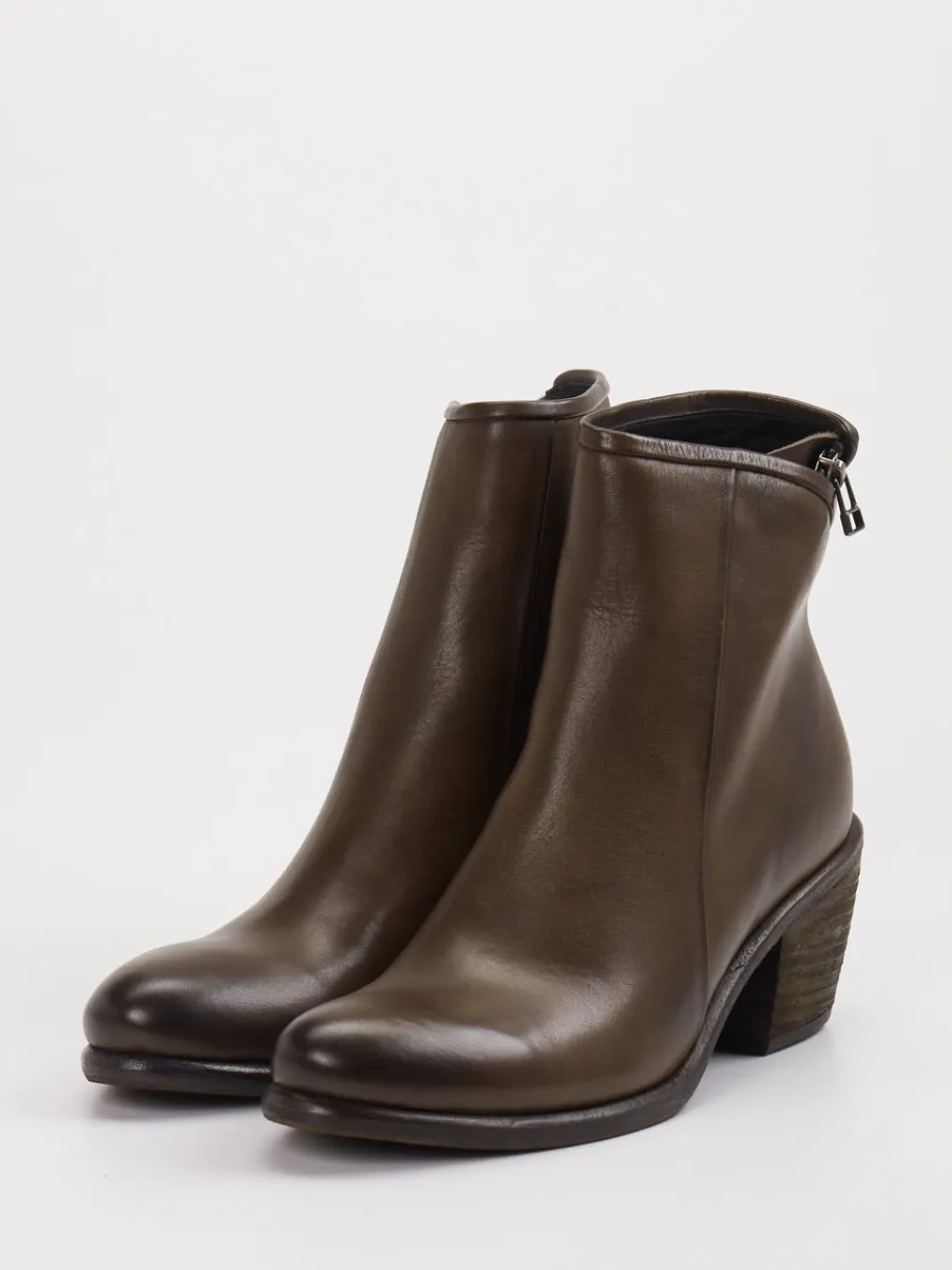 – Stiefelette aus Leder in Dunkel-Andrea Puccini Discount