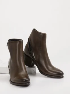 – Stiefelette aus Leder in Dunkel-Andrea Puccini Discount