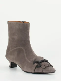 – Stiefelette aus Veloursleder taupegrau-Andrea Puccini Best