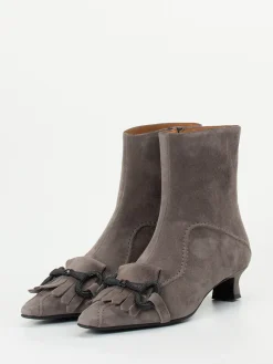 – Stiefelette aus Veloursleder taupegrau-Andrea Puccini Best