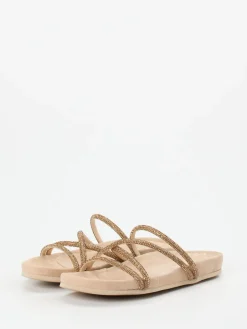 – Zehentrenner aus Metallicleder farben-Andrea Puccini Sale